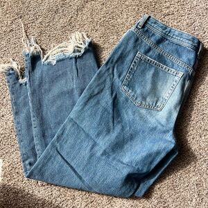 Free people jeans size 31 raw hem